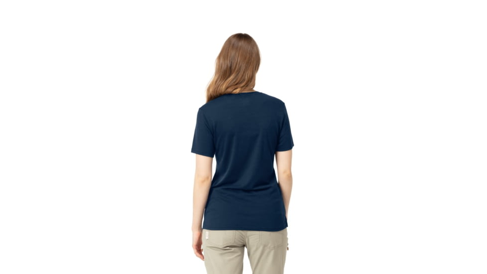 Norrona Svalbard Wool T- Shirt - Womens, Indigo Night/Violet Tulle, Extra Small, 7042698430878