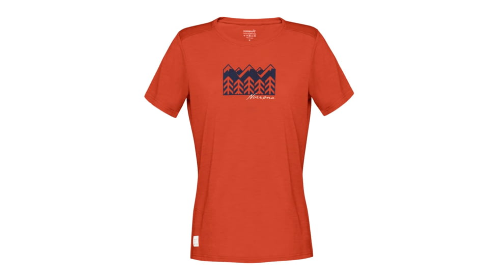 Norrona Svalbard Wool T- Shirt - Womens, Rooibos Tea, Small, 7042698430786
