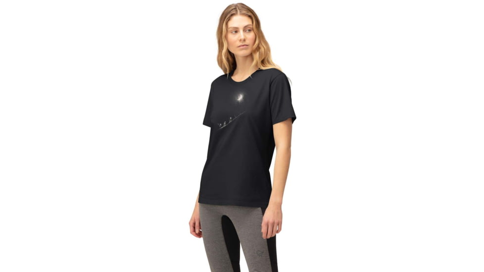 Norrona Tamok Moon T-Shirt - Womens, Caviar Black, Small, 3412-22 7718 S