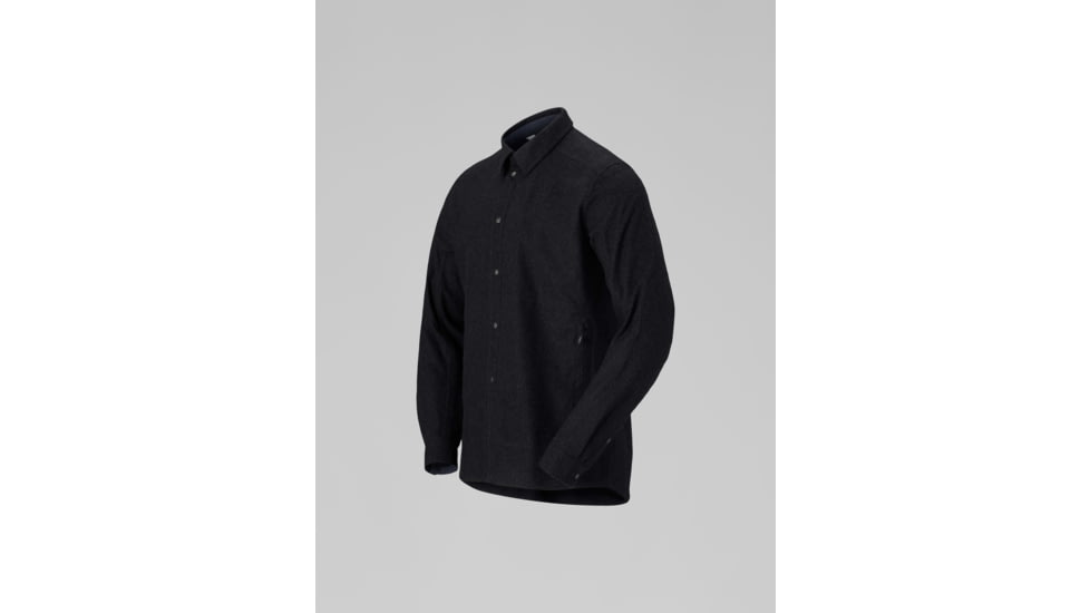 Norrona Tamok Wool Plain Shirt - Mens, Caviar Melange, Small, 1225-24-7737-S