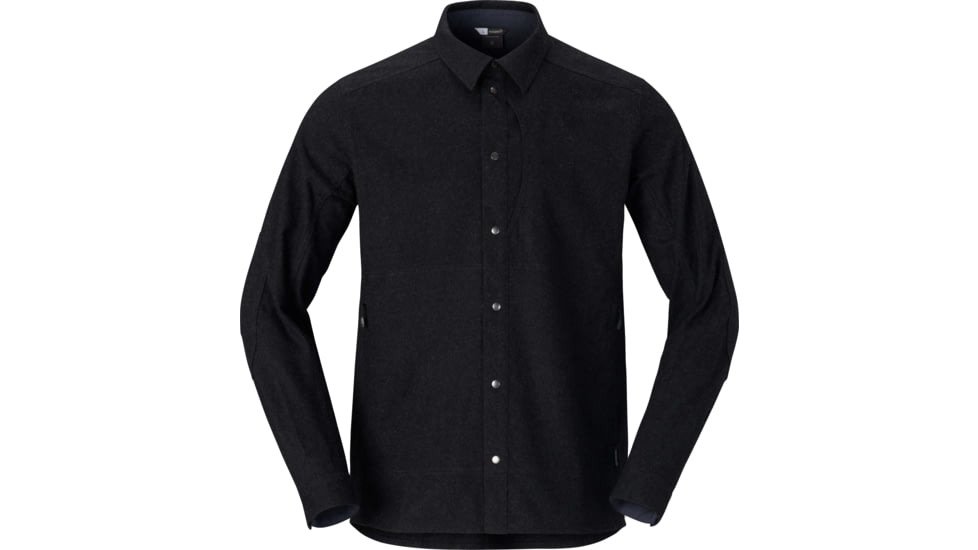 Norrona Tamok Wool Plain Shirt - Mens, Caviar Melange, Small, 1225-24-7737-S