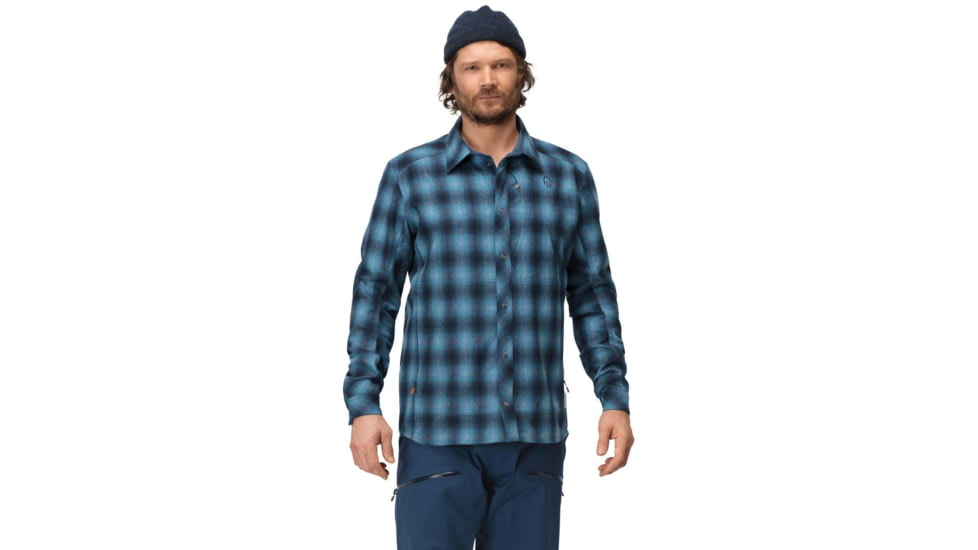 Norrona Tamok Wool Shirt - Mens, Indigo Night, Medium, 1206-19-2295-M