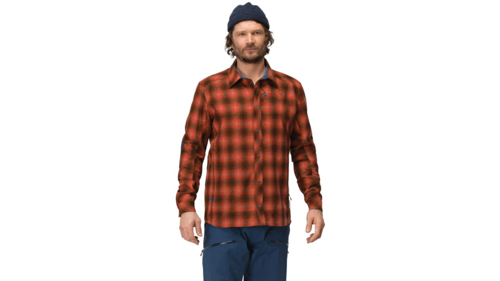 Norrona Tamok Wool Shirt - Mens, Rooibos Tea, Large, 1206-19-5510-L