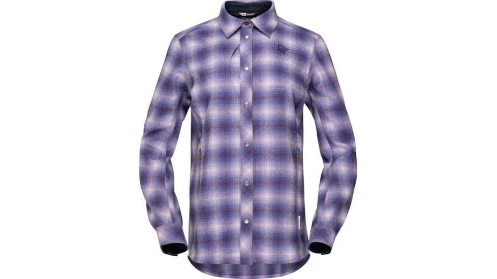 Norrona Tamok Wool Shirt - Womens, Grape Shake, Small, 1219-19 6749 S