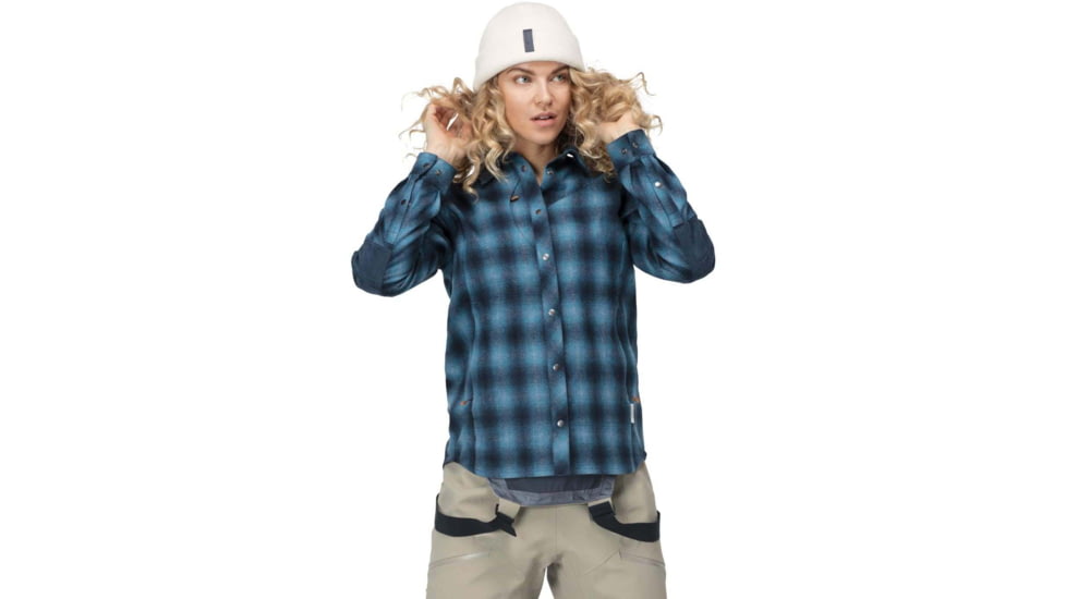 Norrona Tamok Wool Shirt - Womens, Indigo Night, Medium, 1219-19-2295-M