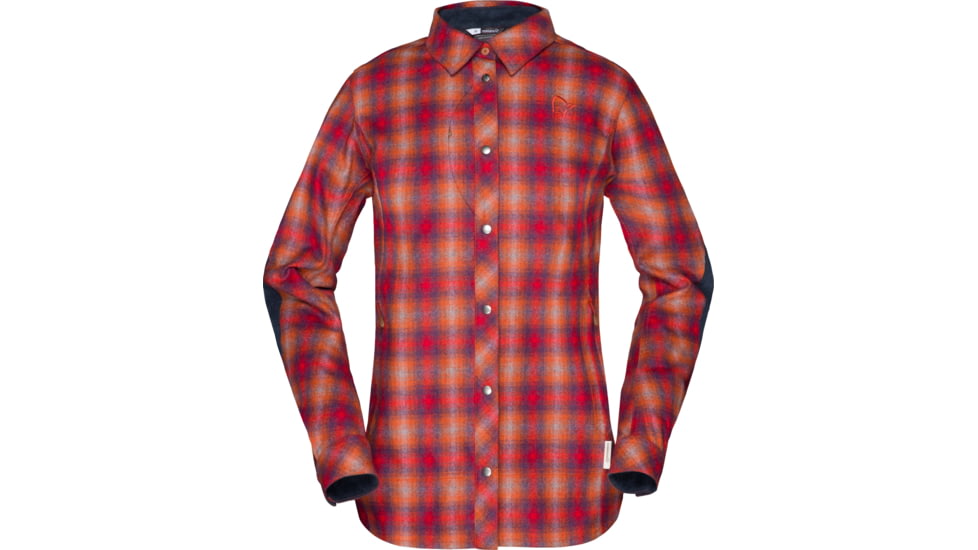 Norrona Tamok Wool Shirt - Womens, Orange, Extra Small, 1219-19-5512-XS