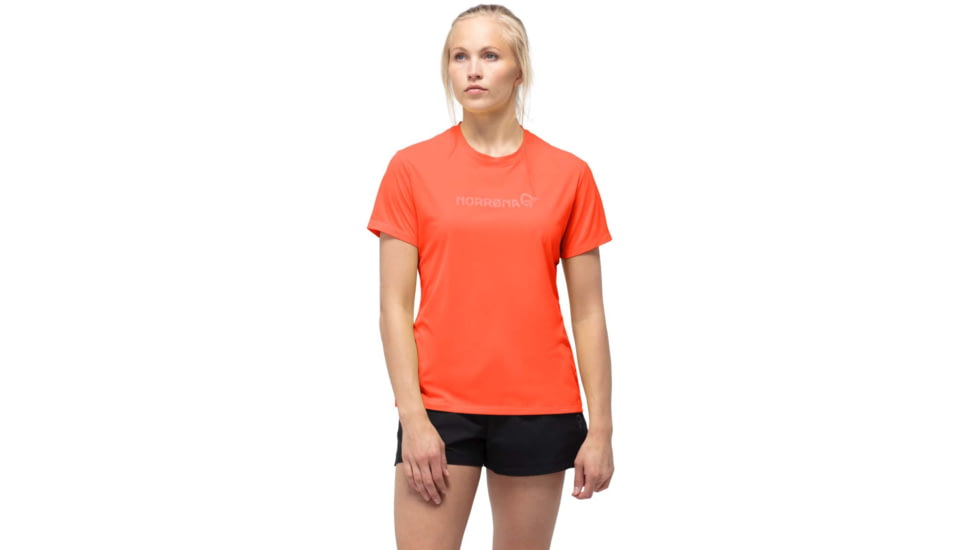 Norrona Tech Norrona T-Shirt - Womens, Orange Alert, Extra Small, 5228-21 5620 XS