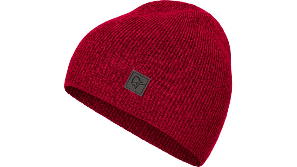 Norrona Thin Marl Knit Beanie, True Red, One Size, 1494-15-1105-ONE SIZE