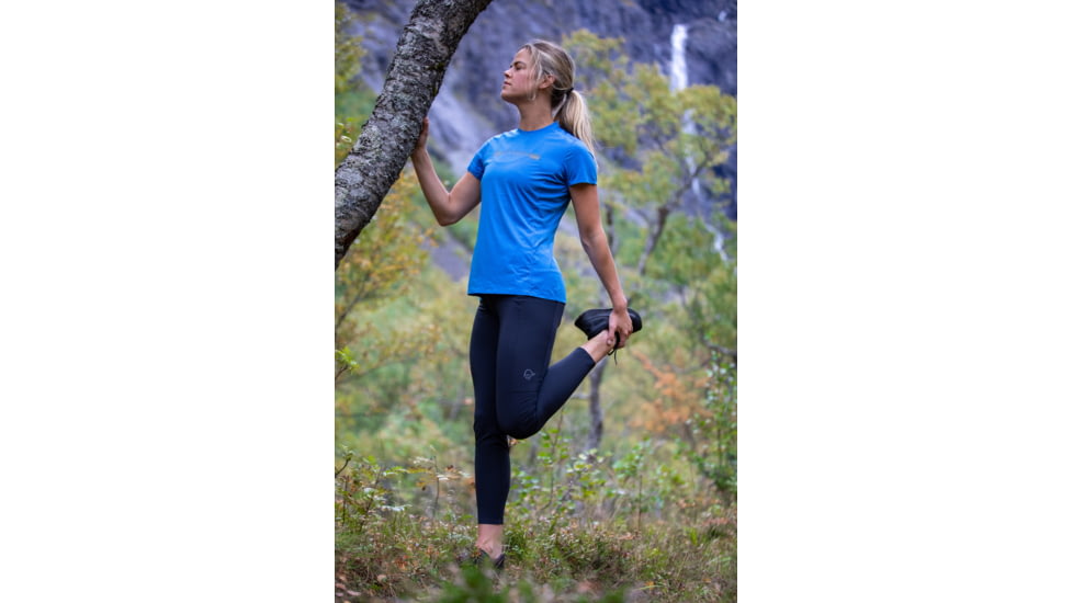 Norrona Tights - Womens, Caviar, Large, 5221-21-7718-L