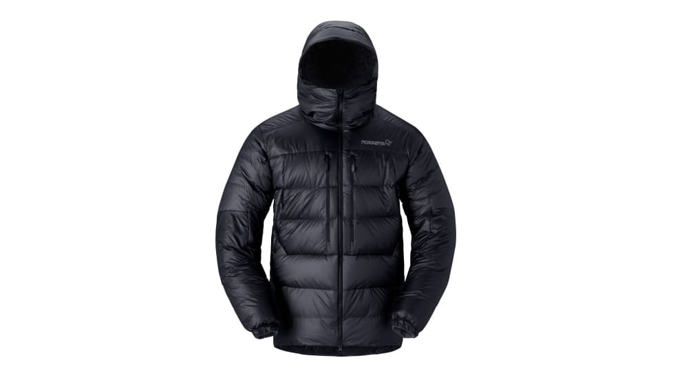 Norrona Trollveggen Down800 Hood - Mens, Caviar, Medium, 1606-24-7718-M