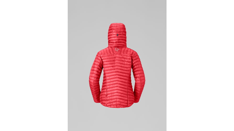 Norrona Trollveggen Down800 Super Light Hood - Womens, Watermelon, Extra Small, 1617-24-1261-XS