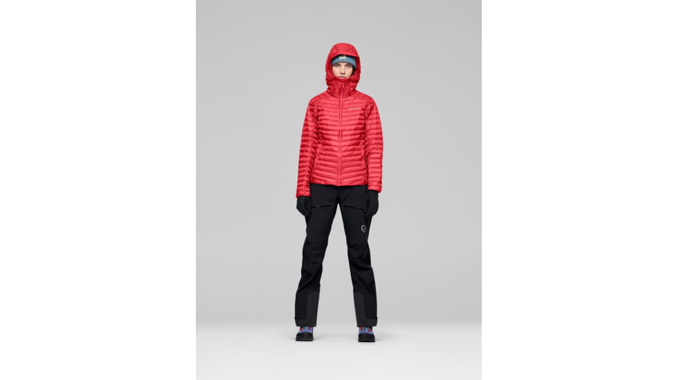 Norrona Trollveggen Down800 Super Light Hood - Womens, Watermelon, Extra Small, 1617-24-1261-XS