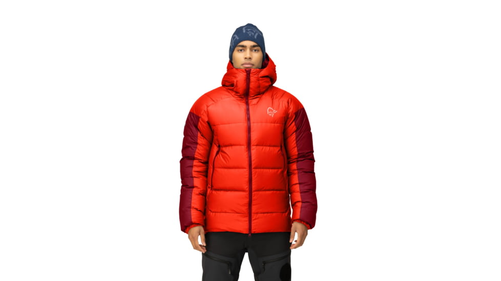 Norrona Trollveggen Down850 Jacket - Mens, Arednalin/Rhubarb, Extra Large, 1603-17 5646 XL