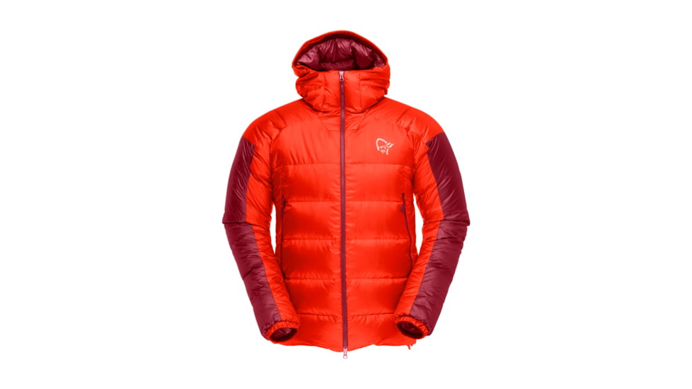 Norrona Trollveggen Down850 Jacket - Mens, Arednalin/Rhubarb, Extra Large, 1603-17 5646 XL