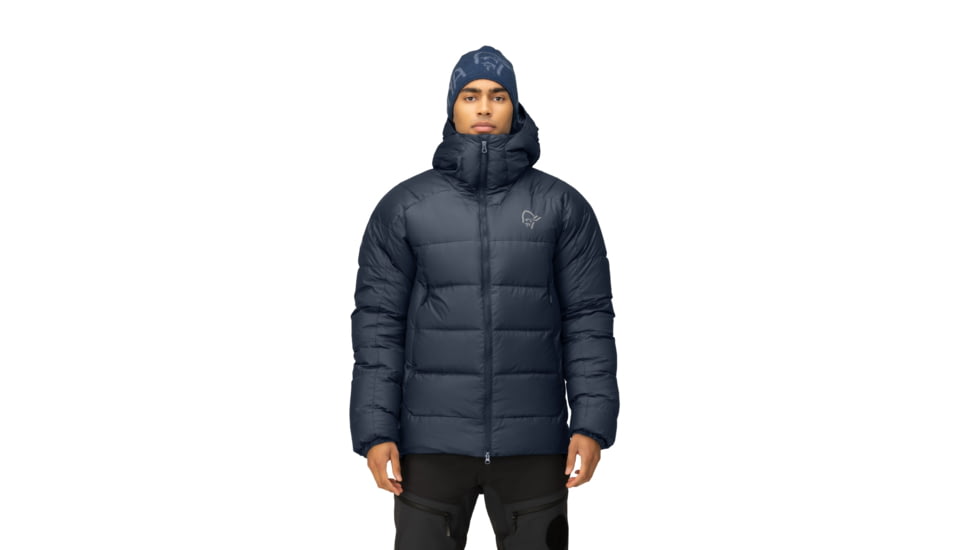 Norrona Trollveggen Down850 Jacket - Mens, Cool Black/Indigo Night, Medium, 1603-17 7772 M