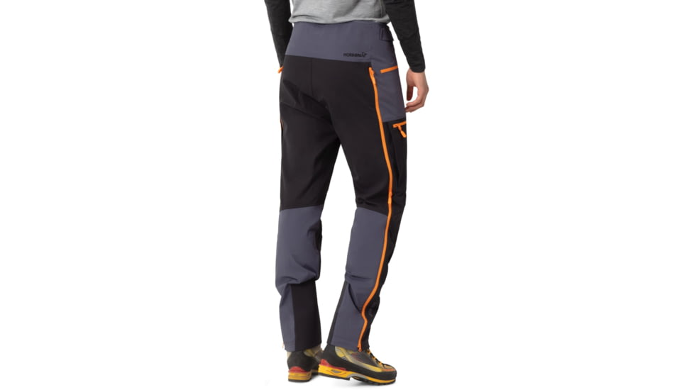 Norrona Trollveggen Flex1 Pants - Mens, Cool Black/Orange Popsicle, Extra Large, 7042698453570