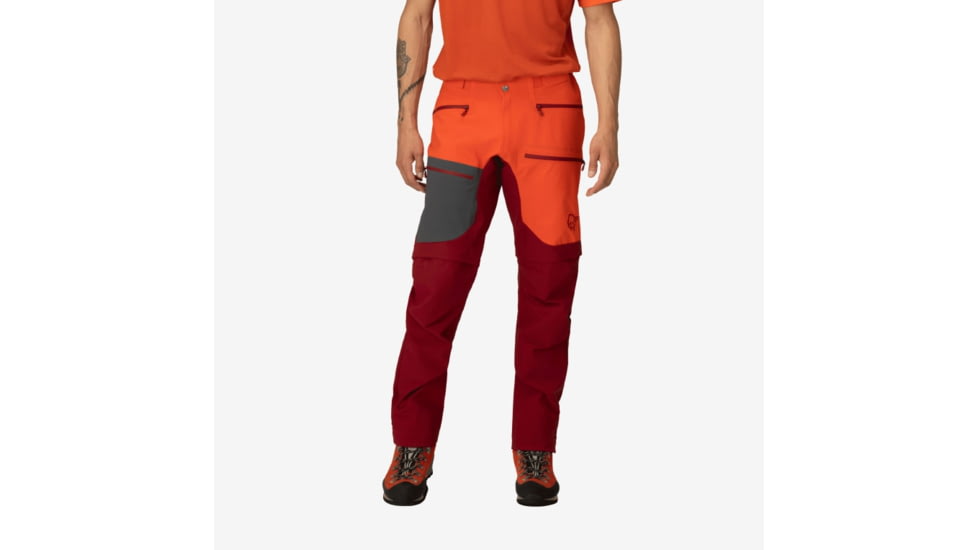 Norrona Trollveggen Flex1 Zip-Off Pants - Mens, Arednalin/Rhubarb, Medium, 1603-24-5646-M