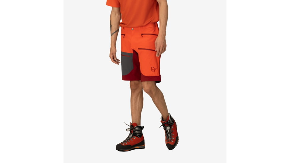 Norrona Trollveggen Flex1 Zip-Off Pants - Mens, Arednalin/Rhubarb, Medium, 1603-24-5646-M