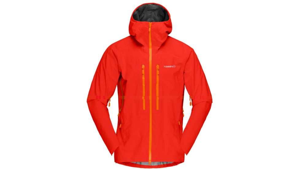 Norrona Trollveggen Gore-Tex Pro Jacket - Mens, Arednalin/Orange Popsicle, Medium, 7042698458490