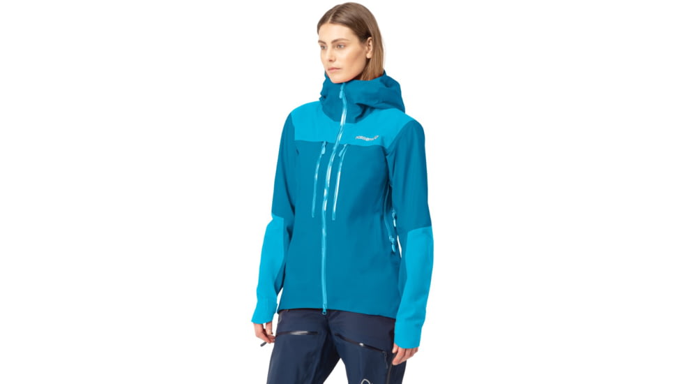 Norrona Trollveggen Gore-Tex Pro Light Jacket - Womens, Hawaiian surf/Aquarius, Large, 7042698453297