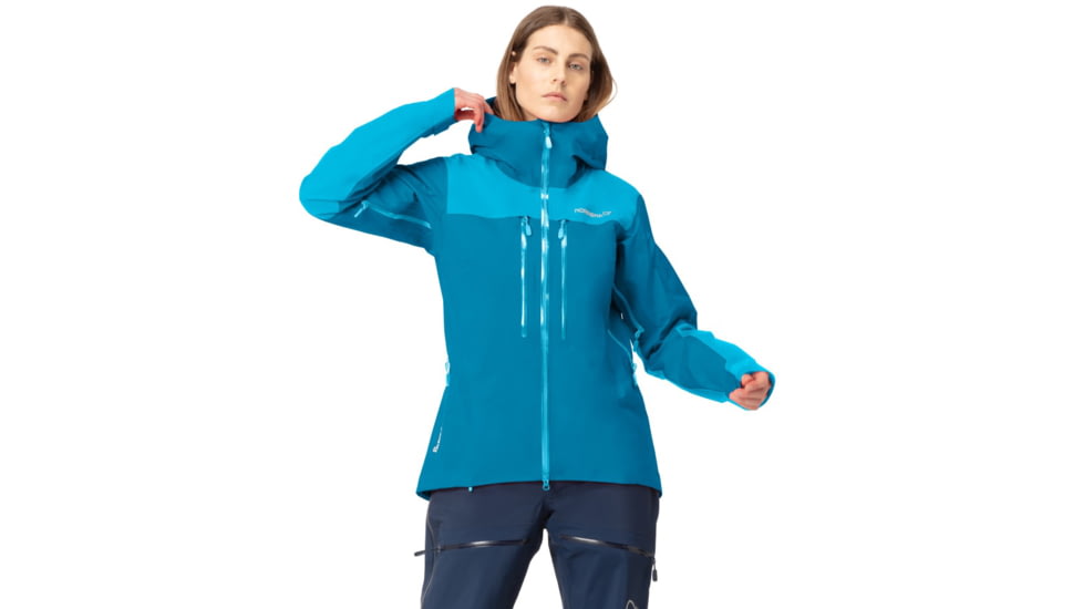 Norrona Trollveggen Gore-Tex Pro Light Jacket - Womens, Hawaiian surf/Aquarius, Large, 7042698453297