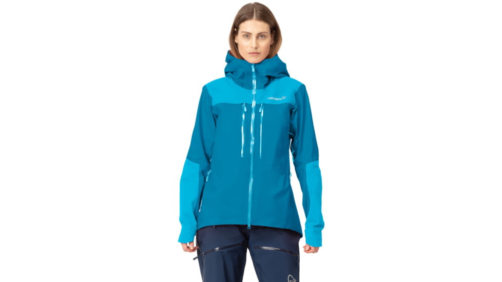 Norrona Trollveggen Gore-Tex Pro Light Jacket - Womens, Hawaiian surf/Aquarius, Large, 7042698453297