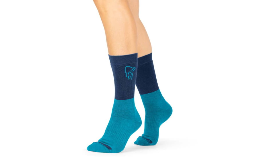 Norrona Trollveggen Heavy Weight Merino Socks, Hawaiian Surf/Indigo Night, 43-45, 1611-17 6609 43-45
