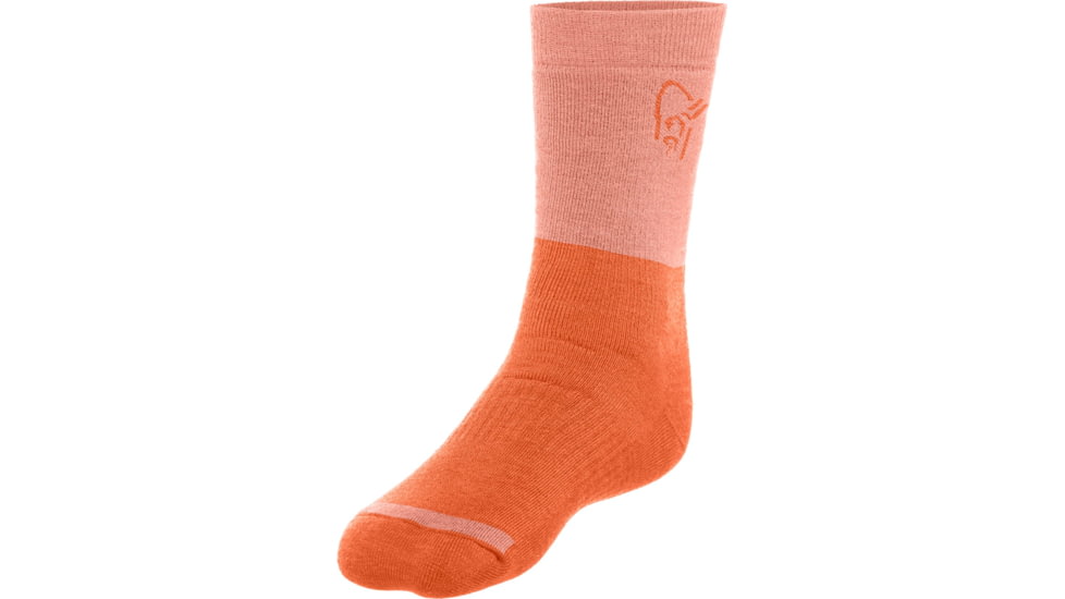 Norrona Trollveggen Heavy Weight Merino Socks, Orange Alert/Peach Amber, 43-45, 1611-17-5628-43-45
