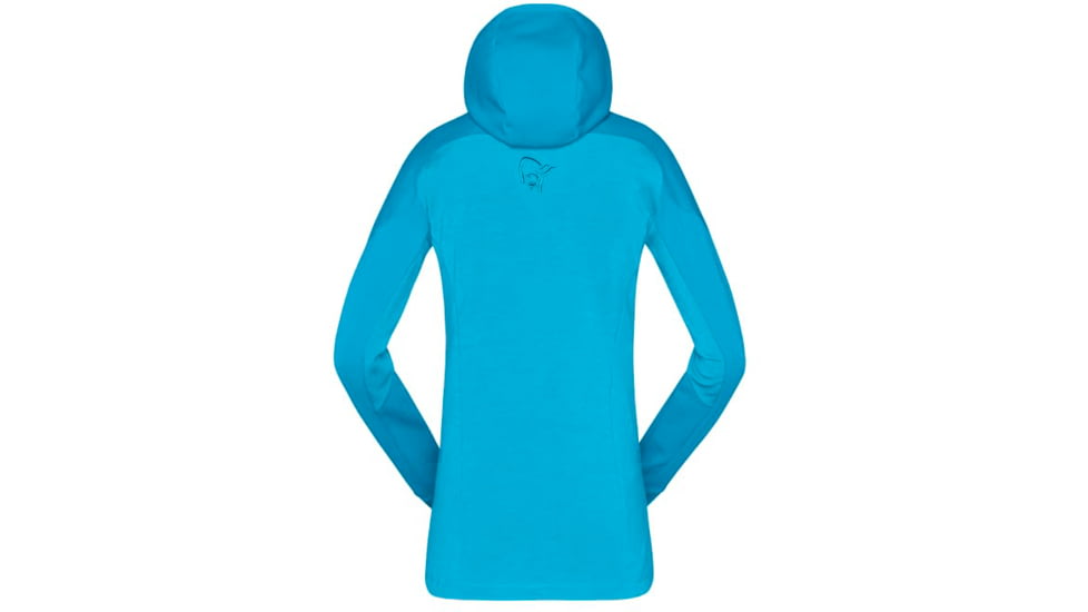 Norrona Trollveggen Powerstretch Pro Zip Hood - Womens, Hawaiian surf, Extra Small, 7042698458070