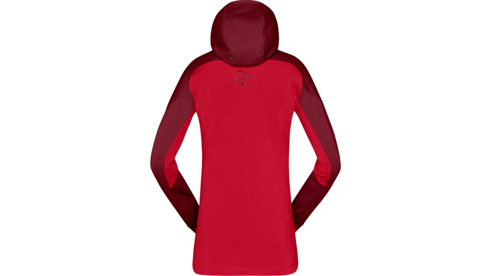 Norrona Trollveggen Powerstretch Pro Zip Hood - Womens, True Red, Extra Small, 1627-19-1105-XS