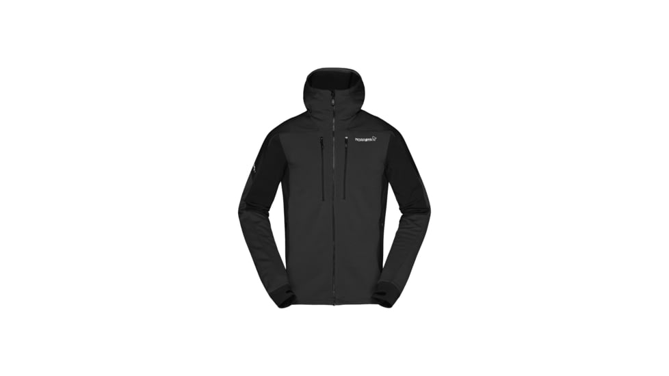 Norrona Trollveggen Powerstretch Pro Zip Hooded Jacket - Mens, Caviar, Large, 1623-19-7718-L