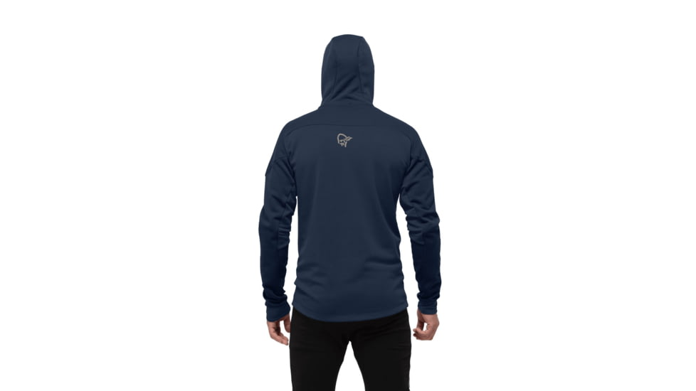 Norrona Trollveggen Powerstretch Pro Zip Hooded Jacket - Mens, Indigo Night, Medium, 1623-19-2295-M