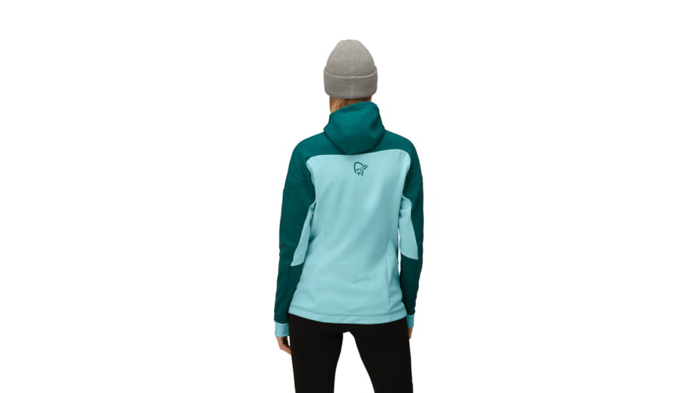 Norrona Trollveggen Powerstretch Pro Zip Hooded Jacket - Womens, Everglade, Extra Small, 1627-19-3413-XS