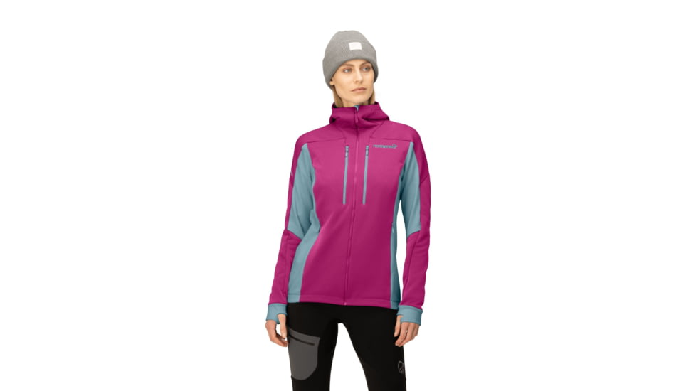 Norrona Trollveggen Powerstretch Pro Zip Hooded Jacket - Womens, Festival Fuchsia, Large, 1627-19-1180-L