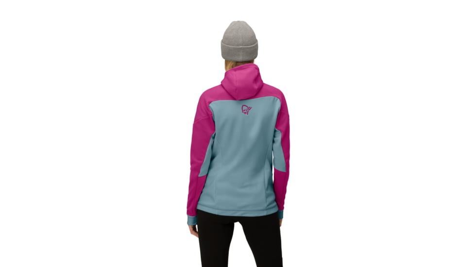 Norrona Trollveggen Powerstretch Pro Zip Hooded Jacket - Womens, Festival Fuchsia, Large, 1627-19-1180-L