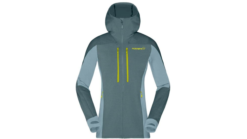 Norrona Trollveggen Powerstretch Pro Zip Hooded Jacket - Womens, North Atlantic, Extra Small, 1627-19 6614 XS