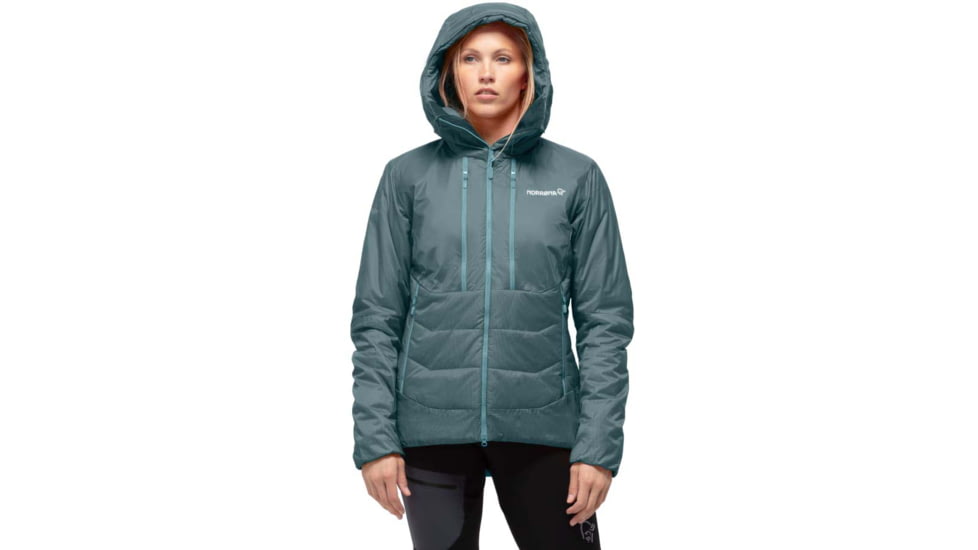 Norrona Trollveggen Primaloft 100 Zip Hooded Jacket - Womens, North Atlantic, Extra Small, 1630-19 6614 XS