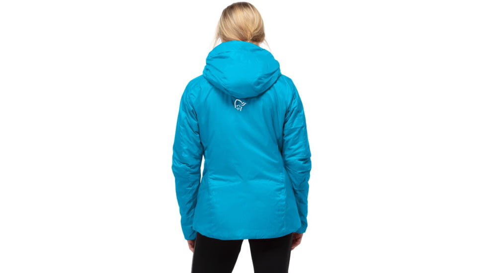 Norrona Trollveggen Primaloft100 Zip Hood - Womens, Aquarius, Medium, 7042698462046