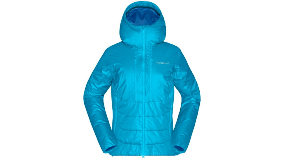 Norrona Trollveggen Primaloft100 Zip Hood - Womens, Aquarius, Medium, 7042698462046