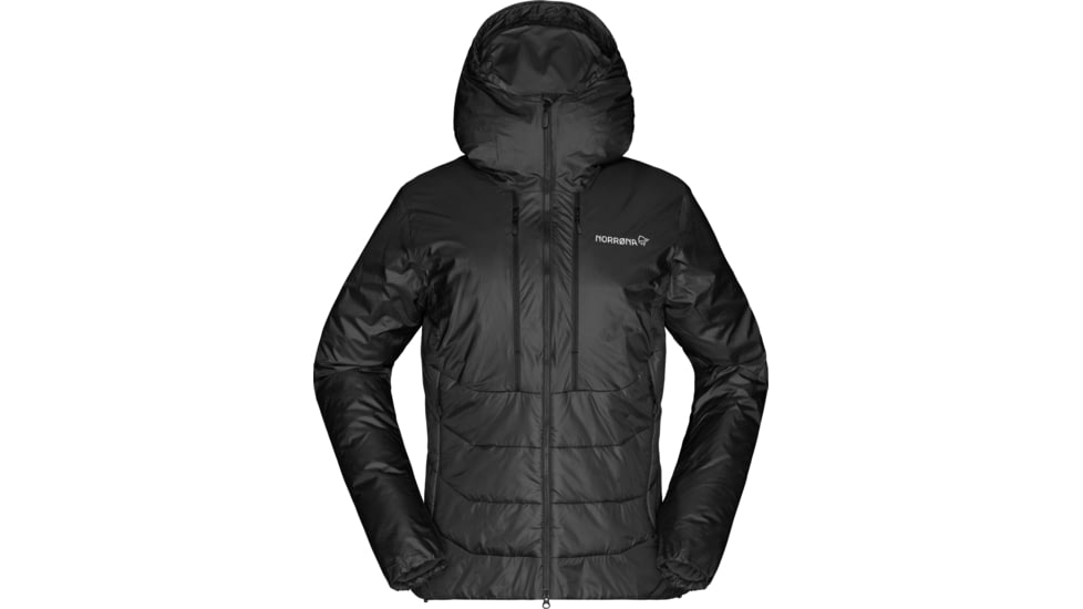 Norrona Trollveggen Primaloft 100 Zip Hooded Jacket - Women's, Caviar Black, Small, 1630-19 7718 S