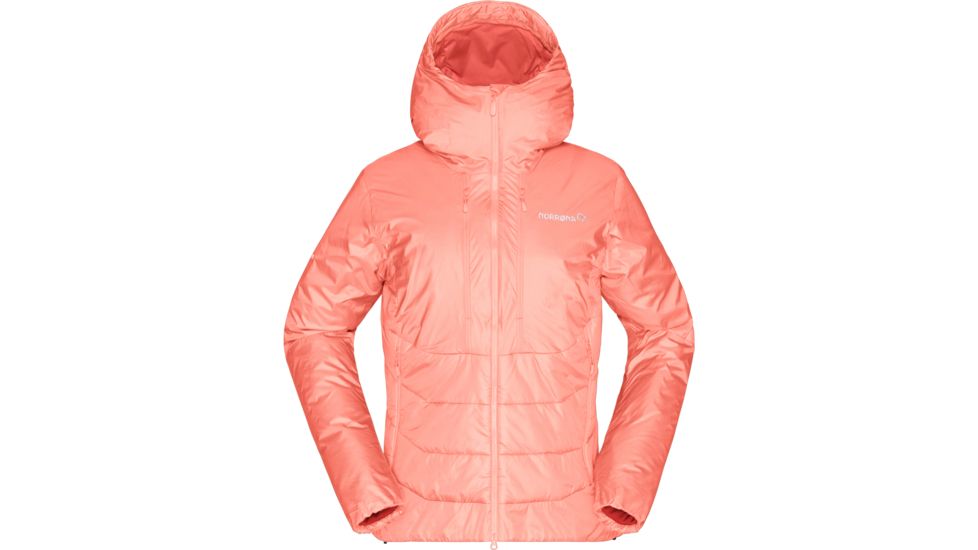 Norrona Trollveggen Primaloft100 Zip Hood - Womens, Melon, Small, 1630-19-5514-S