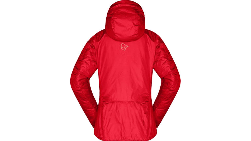 Norrona Trollveggen Primaloft100 Zip Hood - Womens, True Red, Large, 1630-19-1105-L