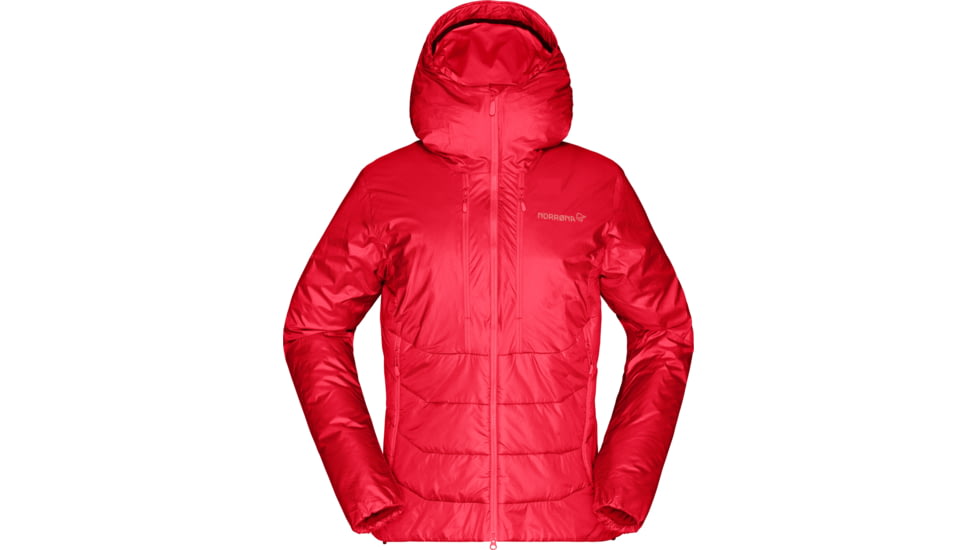 Norrona Trollveggen Primaloft 100 Zip Hooded Jacket - Women's, True Red, Large, 1630-19 1105 L