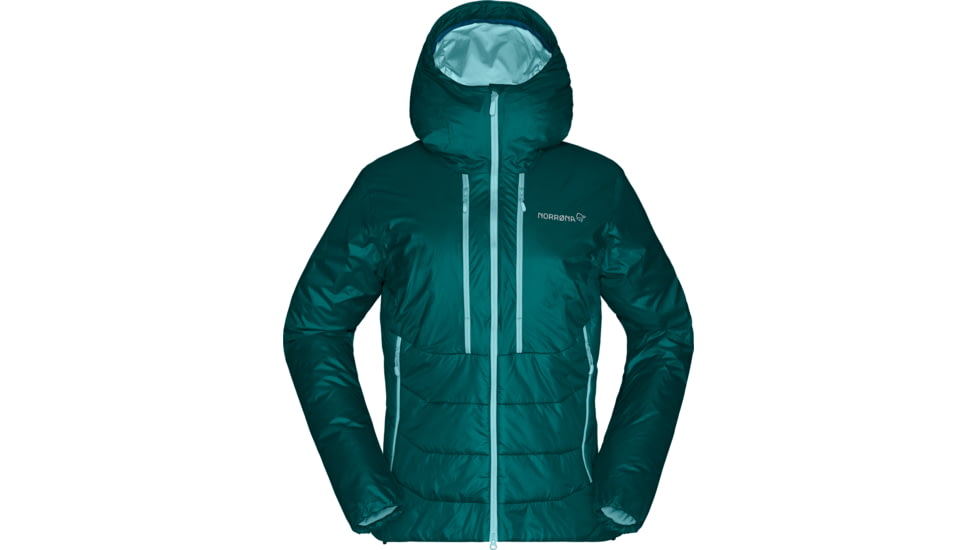 Norrona Trollveggen Primaloft100 Zip Hooded Jacket - Womens, Everglade, Small, 1630-19-3413-S