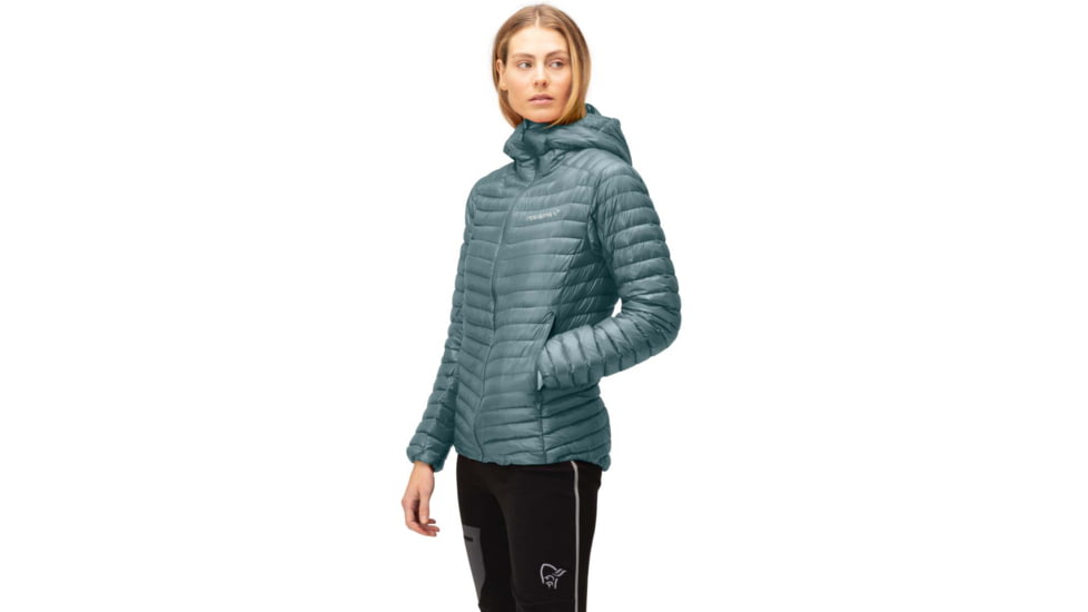 Norrona Trollveggen Superlight Down 850 Hooded Jacket - Womens, North Atlantic, Medium, 1621-22 6614 M