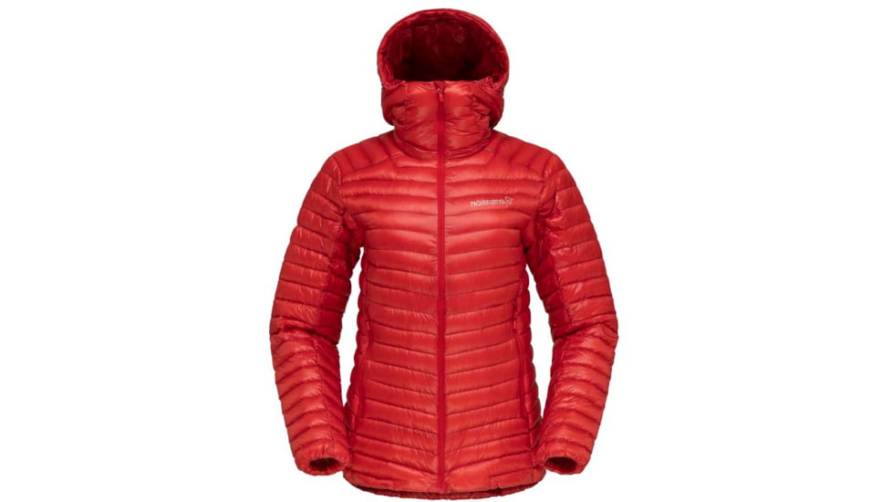 Norrona Trollveggen Superlight Down 850 Hooded Jacket - Womens, True Red, Medium, 1621-22 1105 M