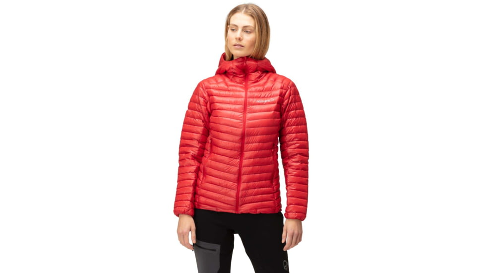 Norrona Trollveggen Superlight Down 850 Hooded Jacket - Womens, True Red, Medium, 1621-22 1105 M