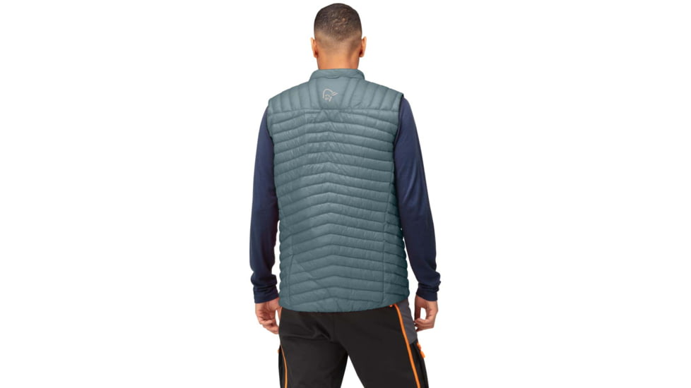 Norrona Trollveggen Superlight Down 850 Vest - Mens, North Atlantic/Sulphur Spring, Small, 1620-22 6627 S