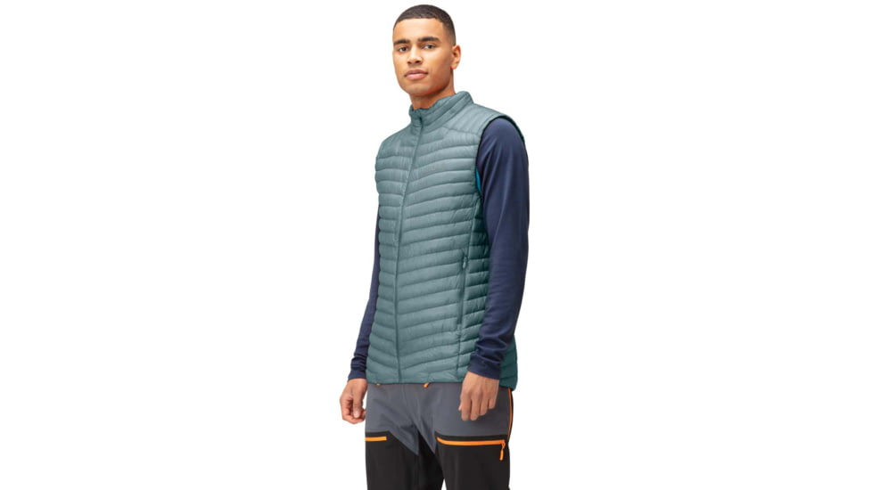 Norrona Trollveggen Superlight Down 850 Vest - Mens, North Atlantic/Sulphur Spring, Small, 1620-22 6627 S