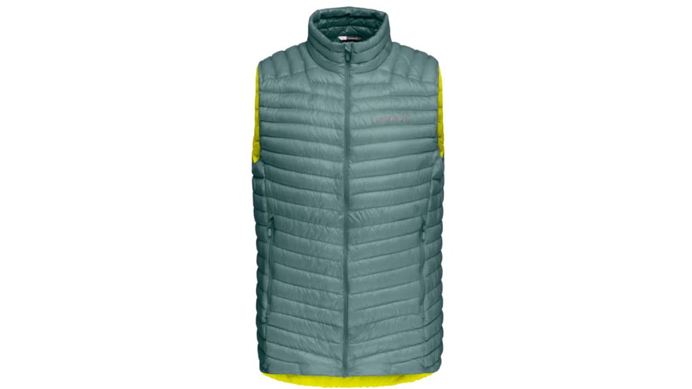 Norrona Trollveggen Superlight Down 850 Vest - Mens, North Atlantic/Sulphur Spring, Small, 1620-22 6627 S